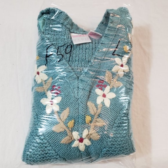 Basket of Yarn Cable Knit Sweater L - Picture 6 of 6